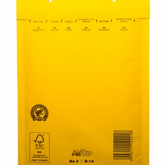 Żółte koperty bąbelkowe 17/G - 100szt