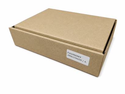Karton fasonowy 200x150x50mm 356g/m2  fala D, 3warstwowy (gab.A, opk.50szt)