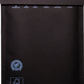 Czarne koperty bąbelkowe 17/G 100szt