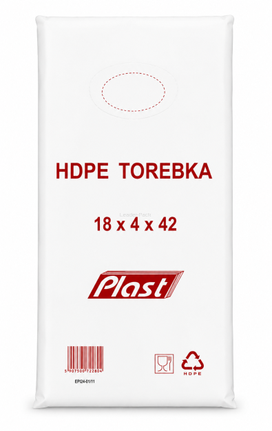 Torebki Foliowe HDPE 18/4x42cm 6µm -  opakowanie 800szt