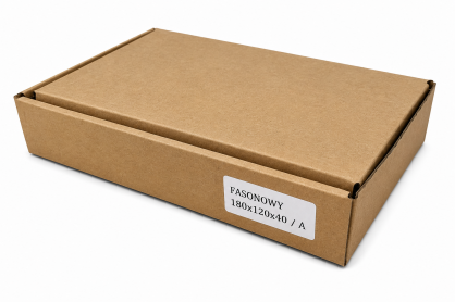Karton fasonowy 180x120x40mm 356g/m2  fala D, 3warstwowy (gab.A, opk.50szt)