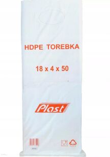 Torebki Foliowe HDPE 18/4x50cm 6µm -  opakowanie 800szt