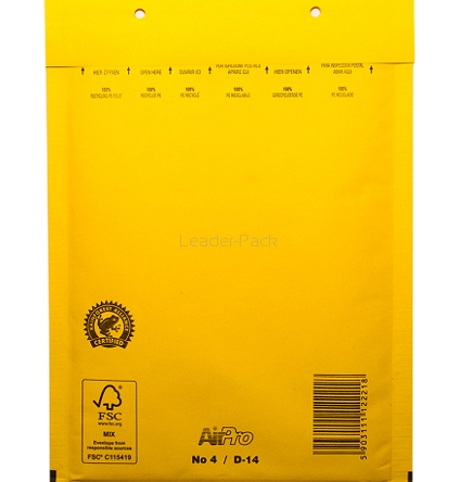 Żółte koperty bąbelkowe 14/D (10szt)