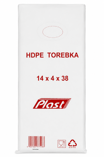 Torebki Foliowe HDPE 14/4x38cm 6µm -  opakowanie 800szt