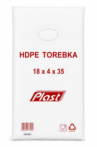 Torebki Foliowe HDPE 18/4x35cm 6µm -  opakowanie 800szt