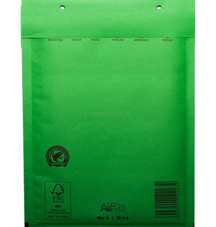 Zielone koperty bąbelkowe 14/D - 100szt.
