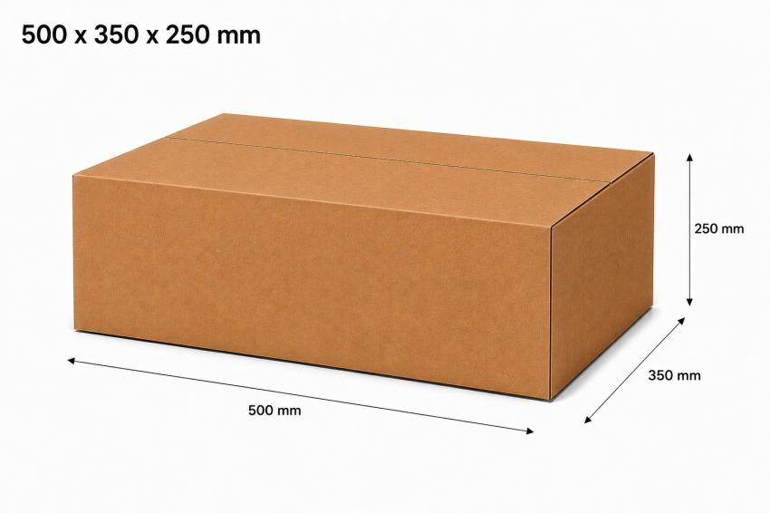 Karton klapowy 500x350x250mm 460g/m2  fala B , 3warstwowy (gab.C, opk.20szt)