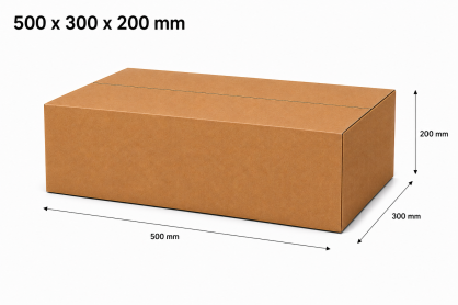 Karton klapowy 500x300x200mm 410g/m2  fala C, 3warstwowy (gab.C, opk.20szt)