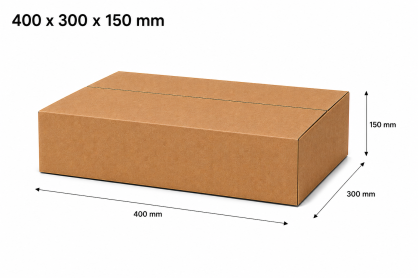 Karton klapowy 400x300x150mm 433g/m2  fala C, 3warstwowy  (gab.B, opk.20szt)