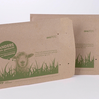Koperty bąbelkowe z papieru z trawy 14D ekologiczne - 50 szt. 